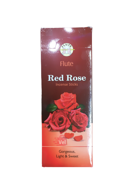 Flute Red Rose Incense Sticks Pack