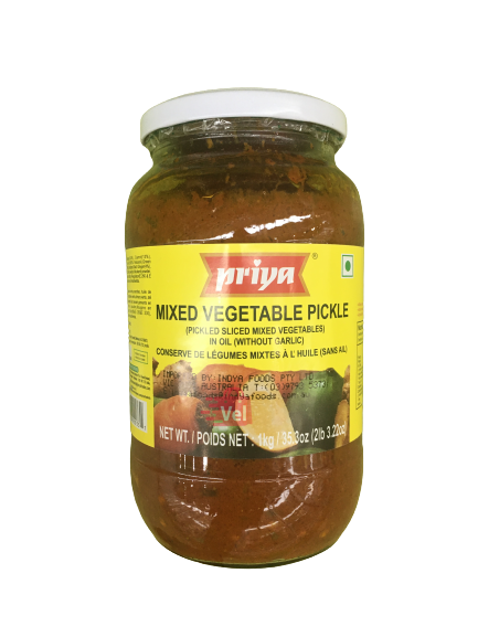 Priya Mix Veg Pickle Without Garlic 1Kg