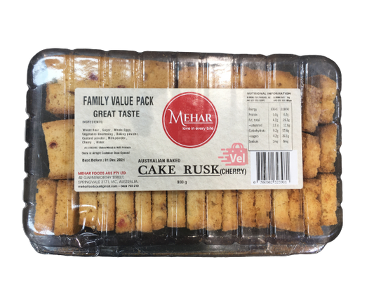 Mehar Cherry Cake Rusk 800g