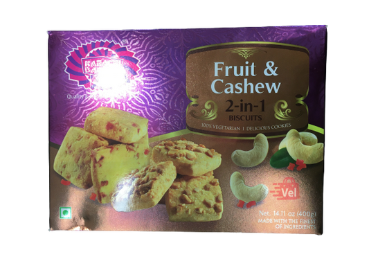 Karachi 2 In 1 Fruit & Cashew Biscuits 400G