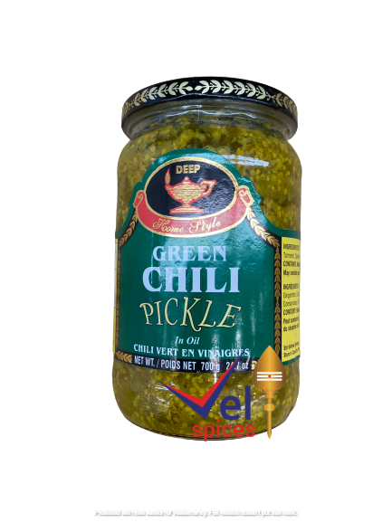 Deep Green Chilli Pickle 700G