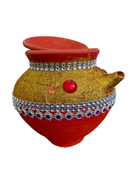 Decorated Clay Pot
