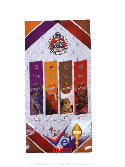 Nandi Vibrant Incense Sticks Value Pack (12 Packs)