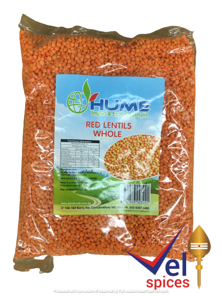Hume Red Lentils Whole 1Kg