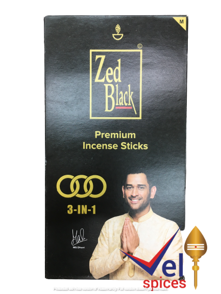 Zed Black 3 In 1 Incense Sticks Value Pack (12Packs)