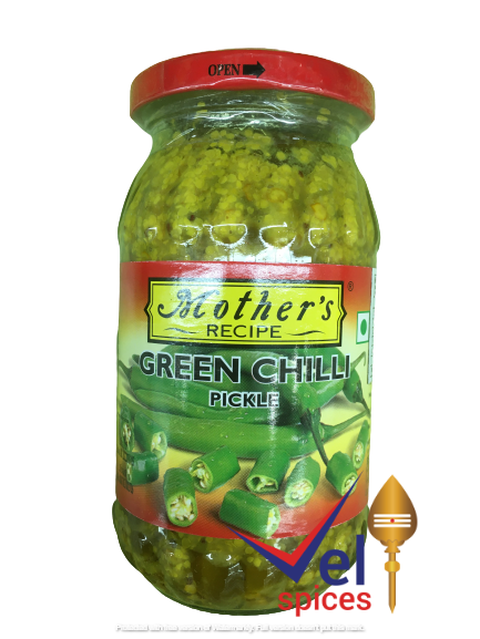 Mothers Green Chilli Pickle 400G