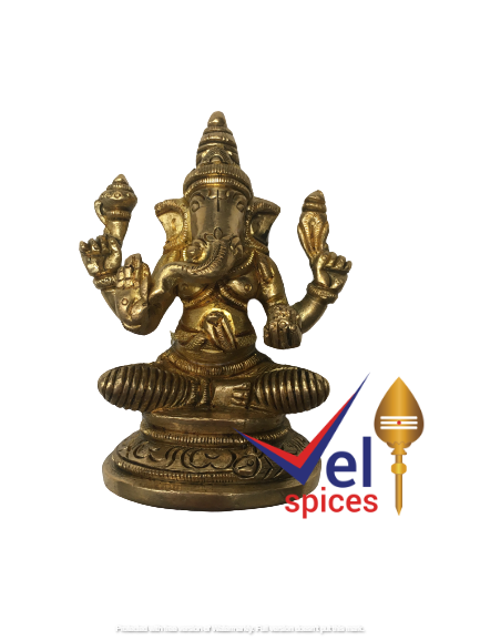 God Ganesh Brass Idol 6cm