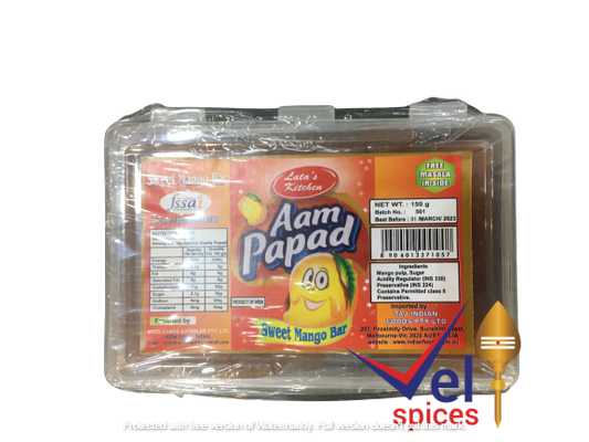 Latas Kitchen Sweet Aam Papad (Sweet Mango Bar) 150G