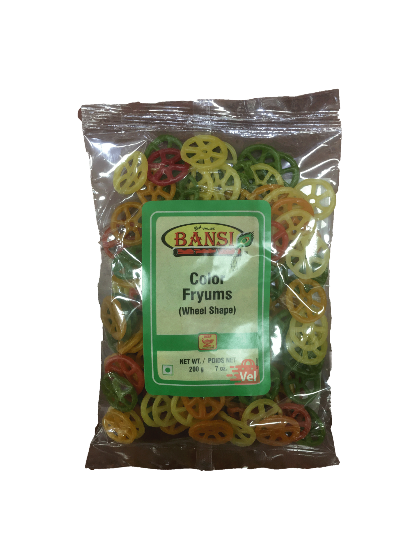 Bansi Wheel Shape Colour Fryums 200G