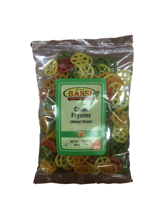 Bansi Wheel Shape Colour Fryums 200G