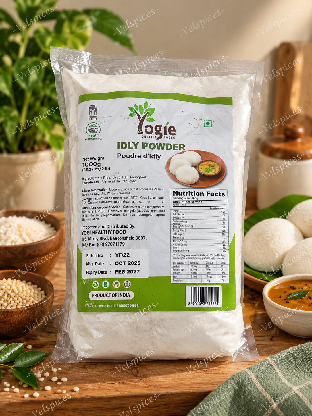 Yogie Idly Powder 1kg-Spring Sale