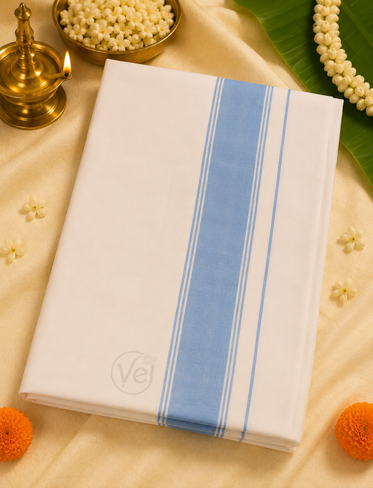Veena Vastram Fancy Dhoti with Towel Set - 127cm x 9 x 5 set