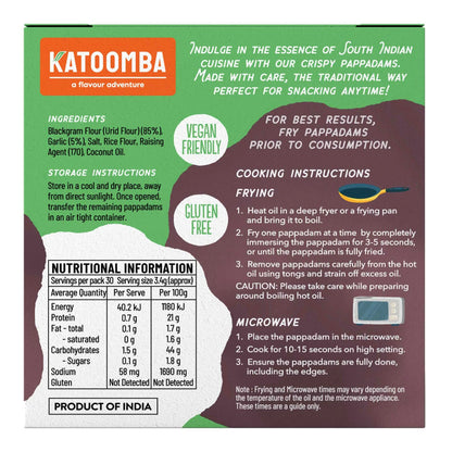 Katoomba Garlic Pappadam 100G