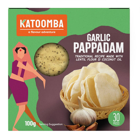 Katoomba Garlic Pappadam 100G