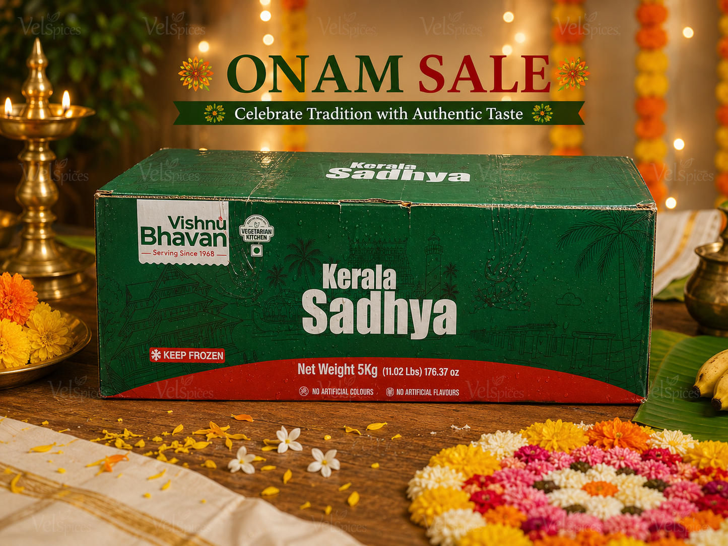 Kerala Sadhya Vegetarian Feast 5kg – Vishnu Bhavan