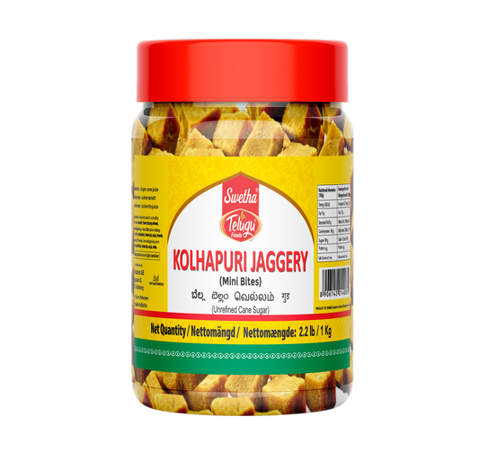 Sweetha Telugu Kolhapuri Jaggery Cube 1Kg