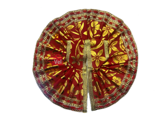 Krishna dress red with flower pattern