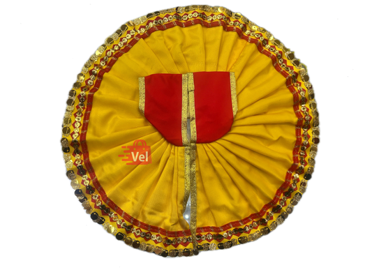 Krishna dress yellow and red