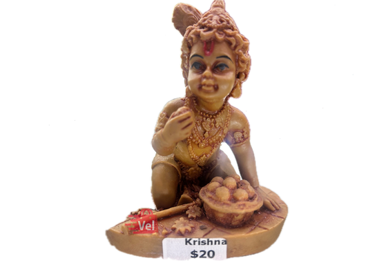 Krishna idol brown