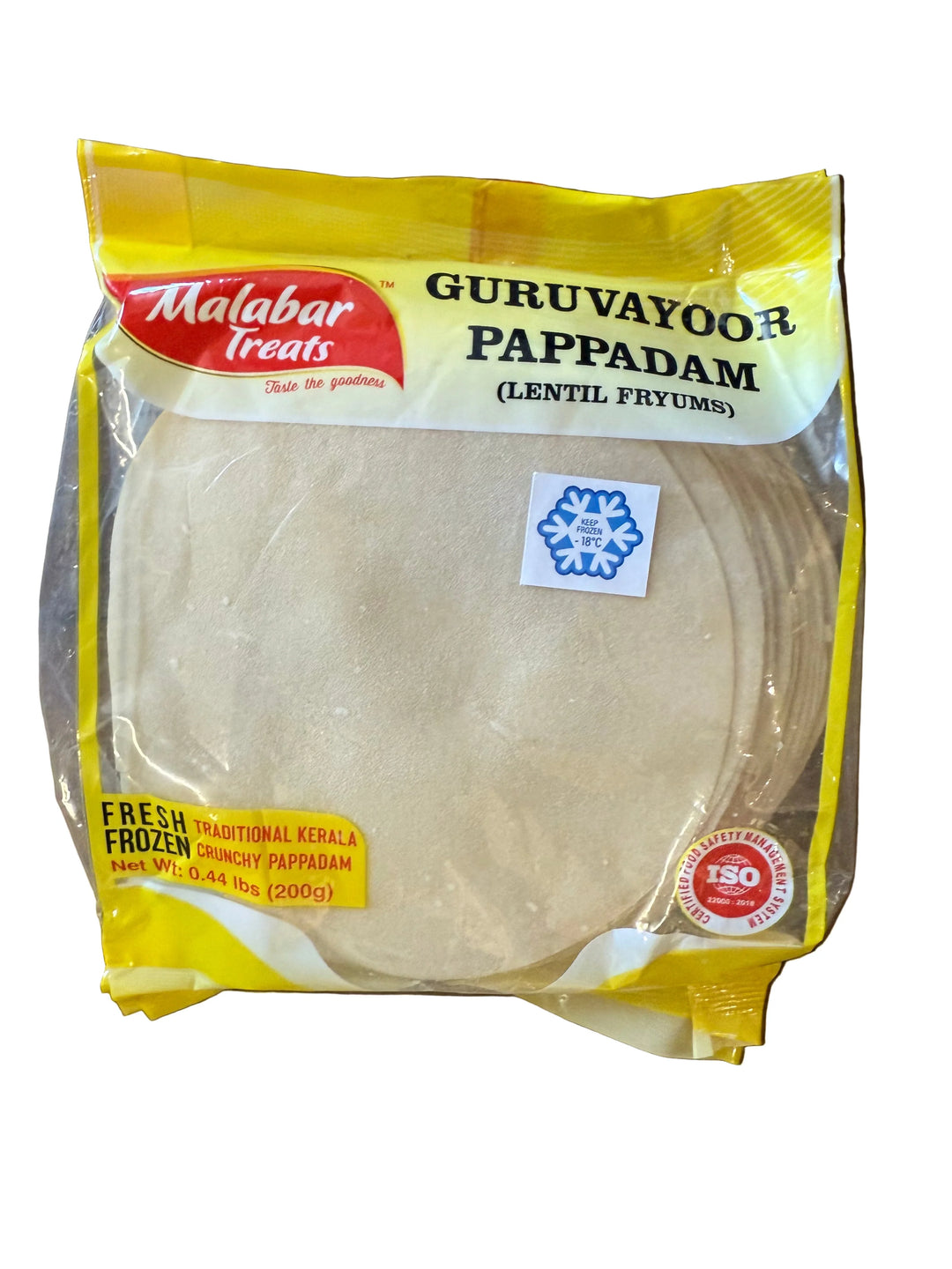 Malabar Treats Guruvayoor Pappadam Lentil Fryums 200G