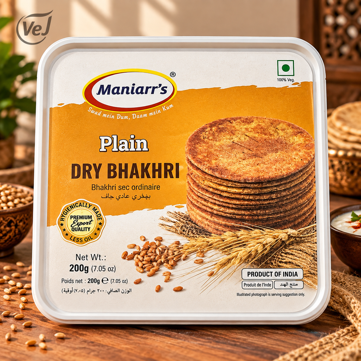 Maniarr’s Plain Dry Bhakhri 200g