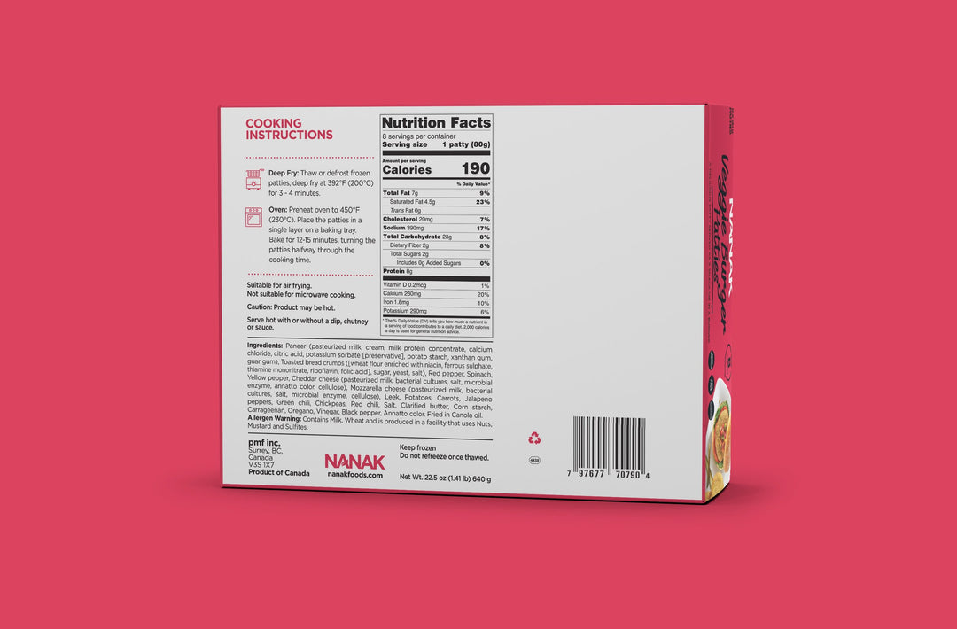 Nanak Veggie Bugger Patties 640g
