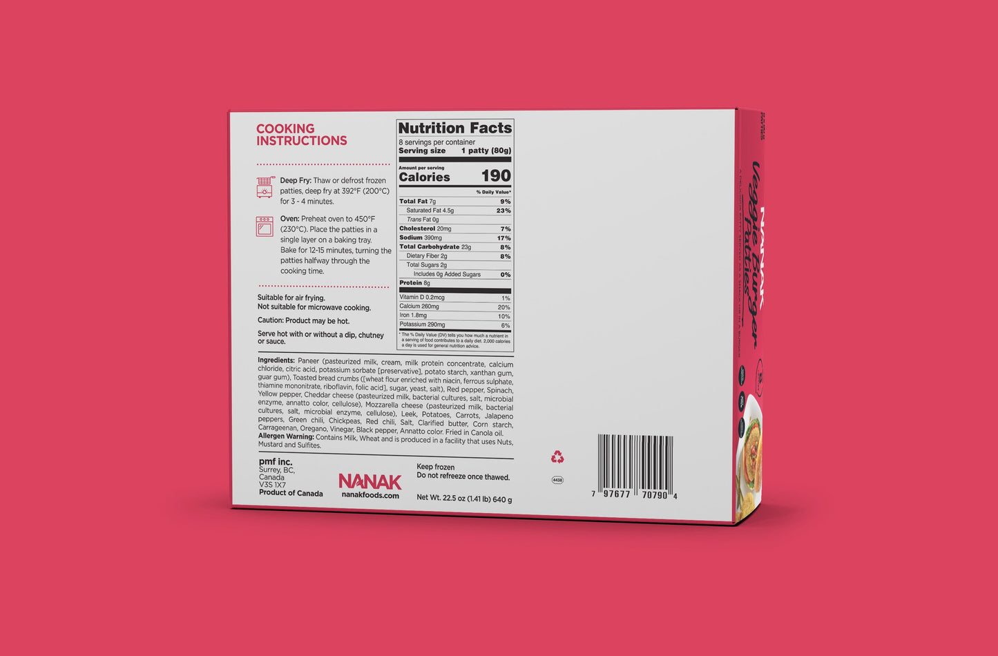 Nanak Veggie Bugger Patties 640g