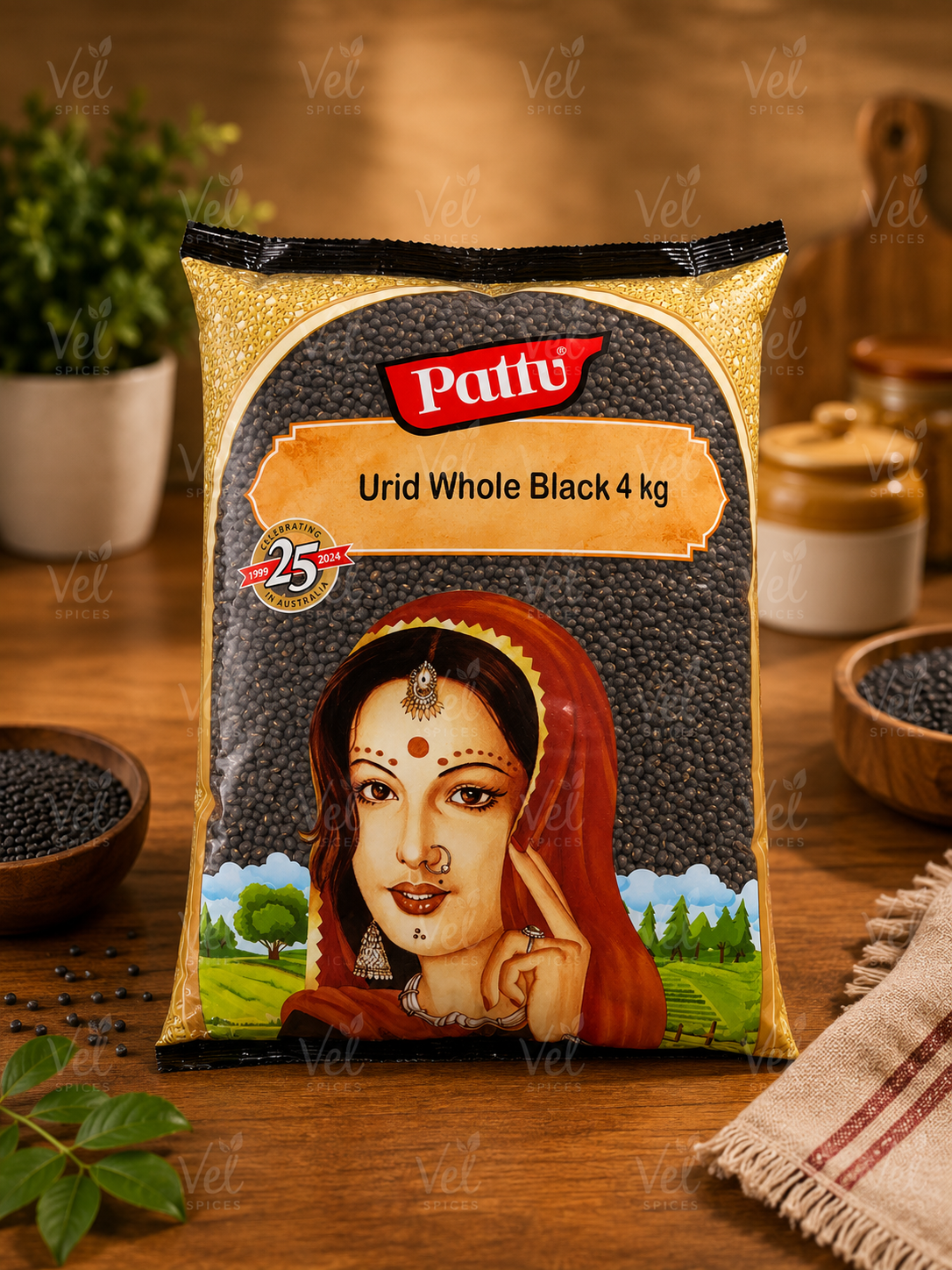 Pattu Urid Whole Black 8kg (Bundle & Save 5%)