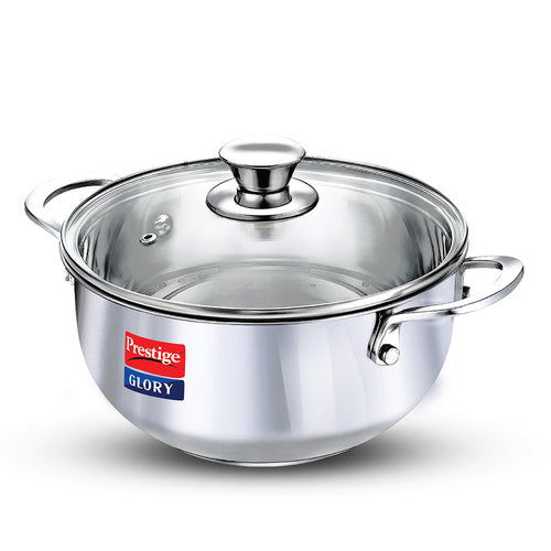 Prestige Glory Stainless Steel Cookware Kadai 22Cm/3.5L