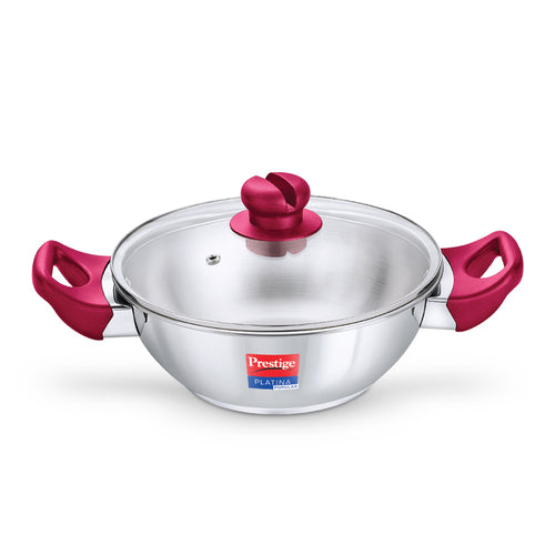 Prestige Platina Popular Stainless Steel Kadai 26Cm/3.8L
