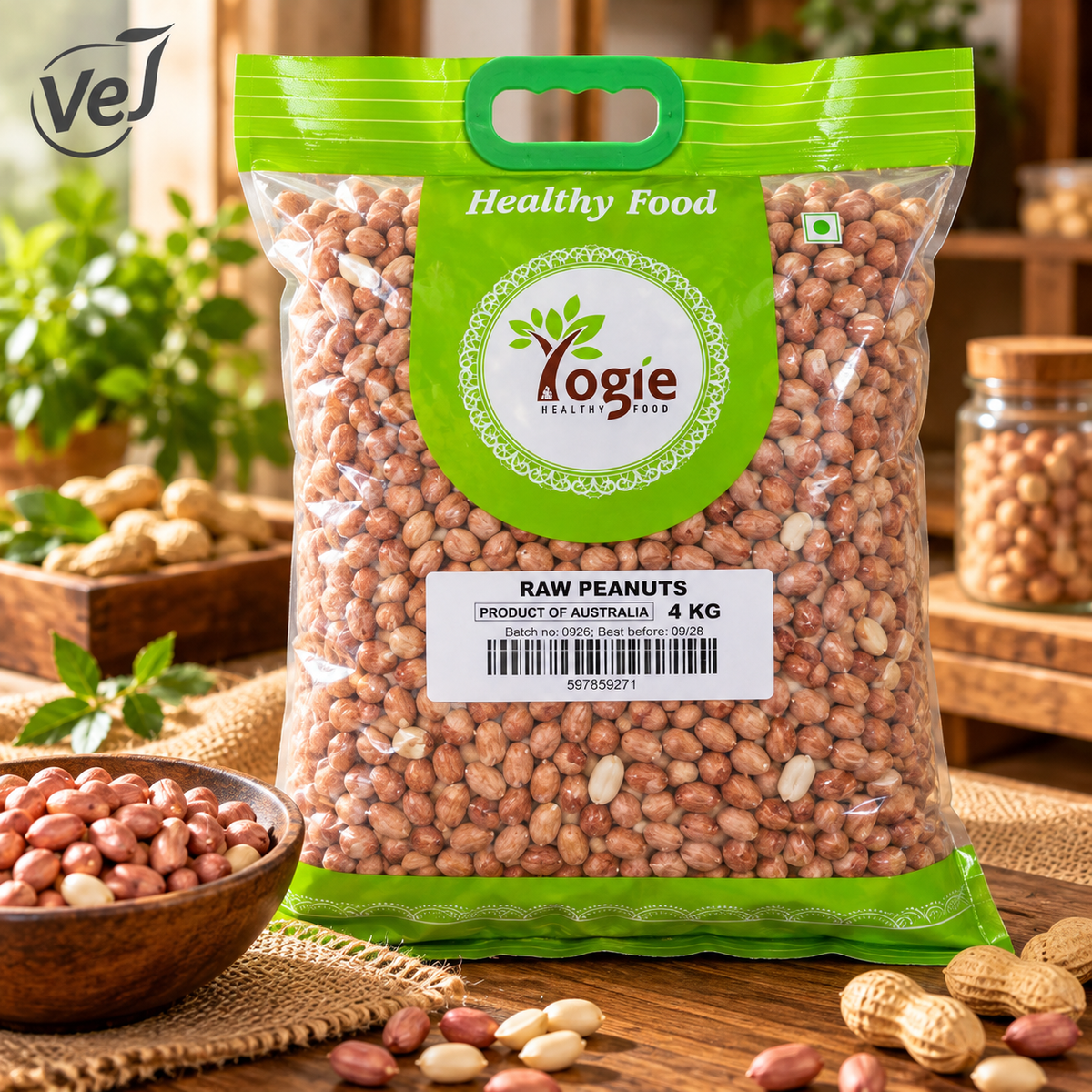Yogie Raw Peanuts 4kg