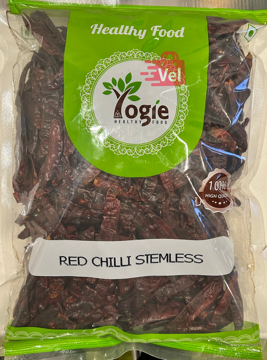 Yogie Chilli Whole Stemless 1Kg