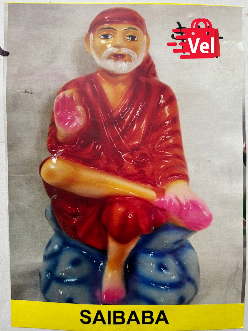 Saibaba Golu Doll / Kolu Doll / Gollu Statue – Sai Baba Clay Idol for Navaratri Golu Display (Handcrafted Spiritual Decor)