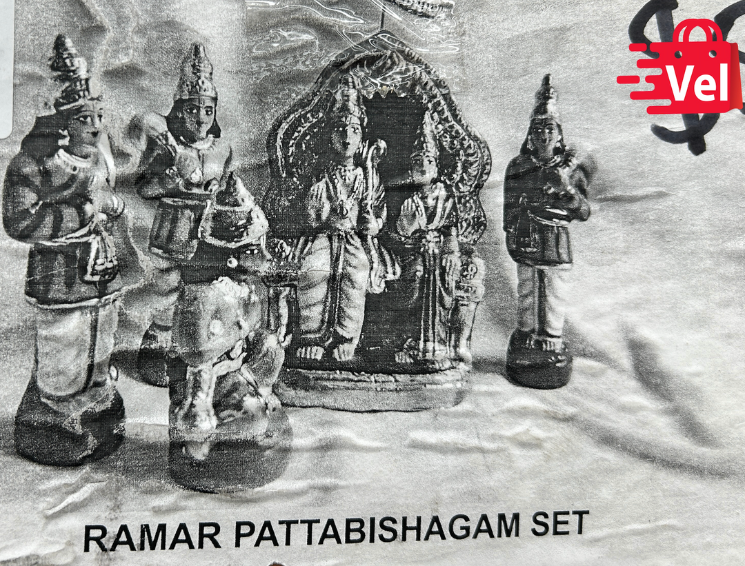 Ramar Pattabhishekam Golu Dolls / Kolu Dolls / Gollu Statues – Lord Rama Coronation Clay Doll Set for Navaratri Golu Display (Handcrafted Traditional Indian Decor)
