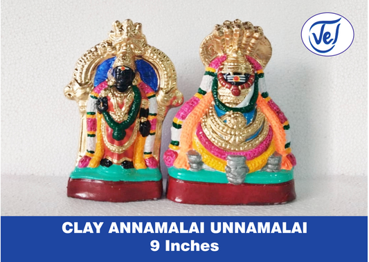 Kollu Dolls Annamalai Unnamalai Set 9 Inch Clay Dolls
