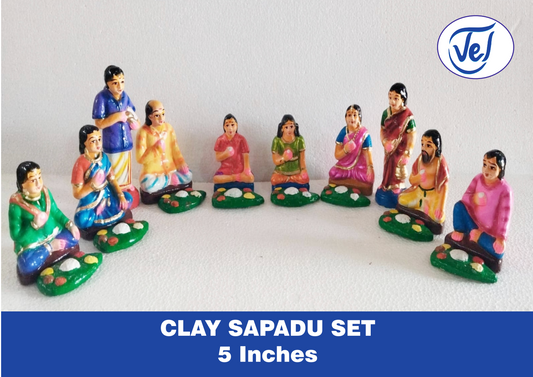 Kollu Golu Dolls Sappadu Set 5 Inch Clay