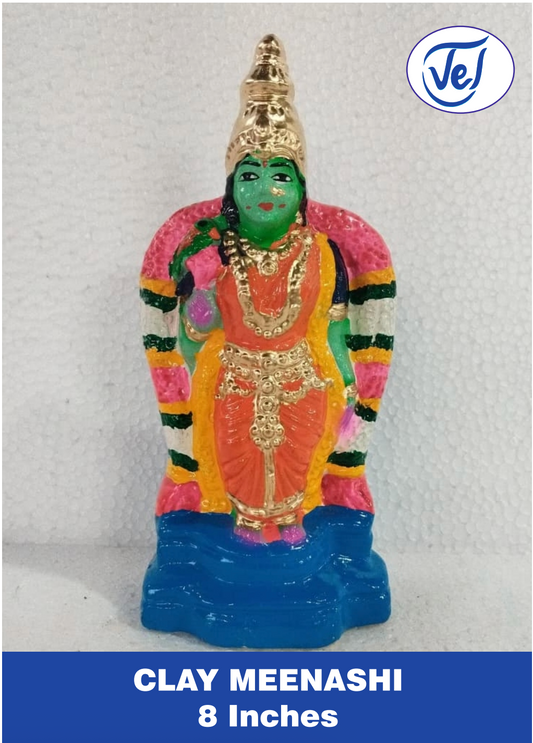 Kollu Golu Dolls Meenakshi Amman 8 Inch Clay