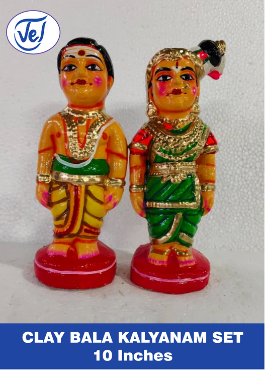 Kolu Dolls Bala Kalyanam Set 10 Inch Clay Golu Dolls