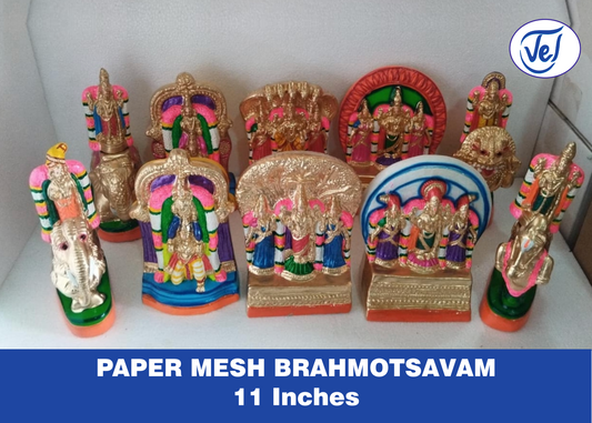 Kolu Dolls Brahmotsavam Set 11 Inch Paper Mache
