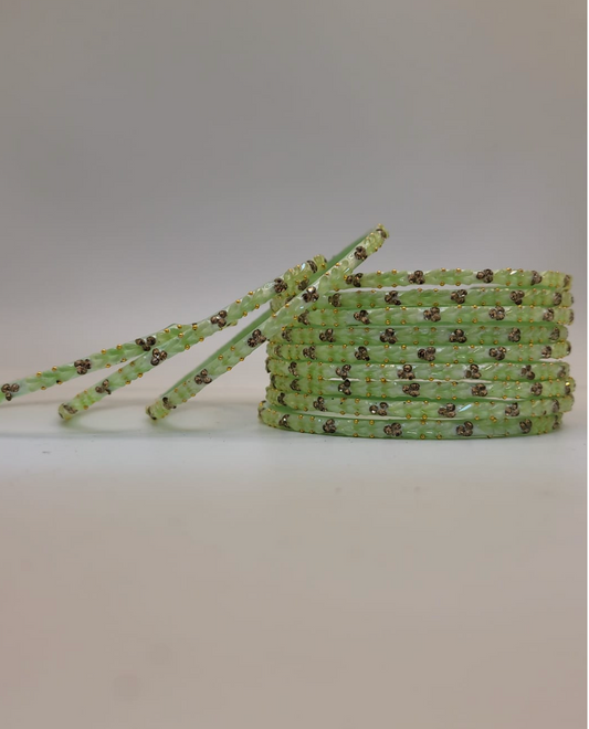 Glass Pista Bangles (multiple sizes available)