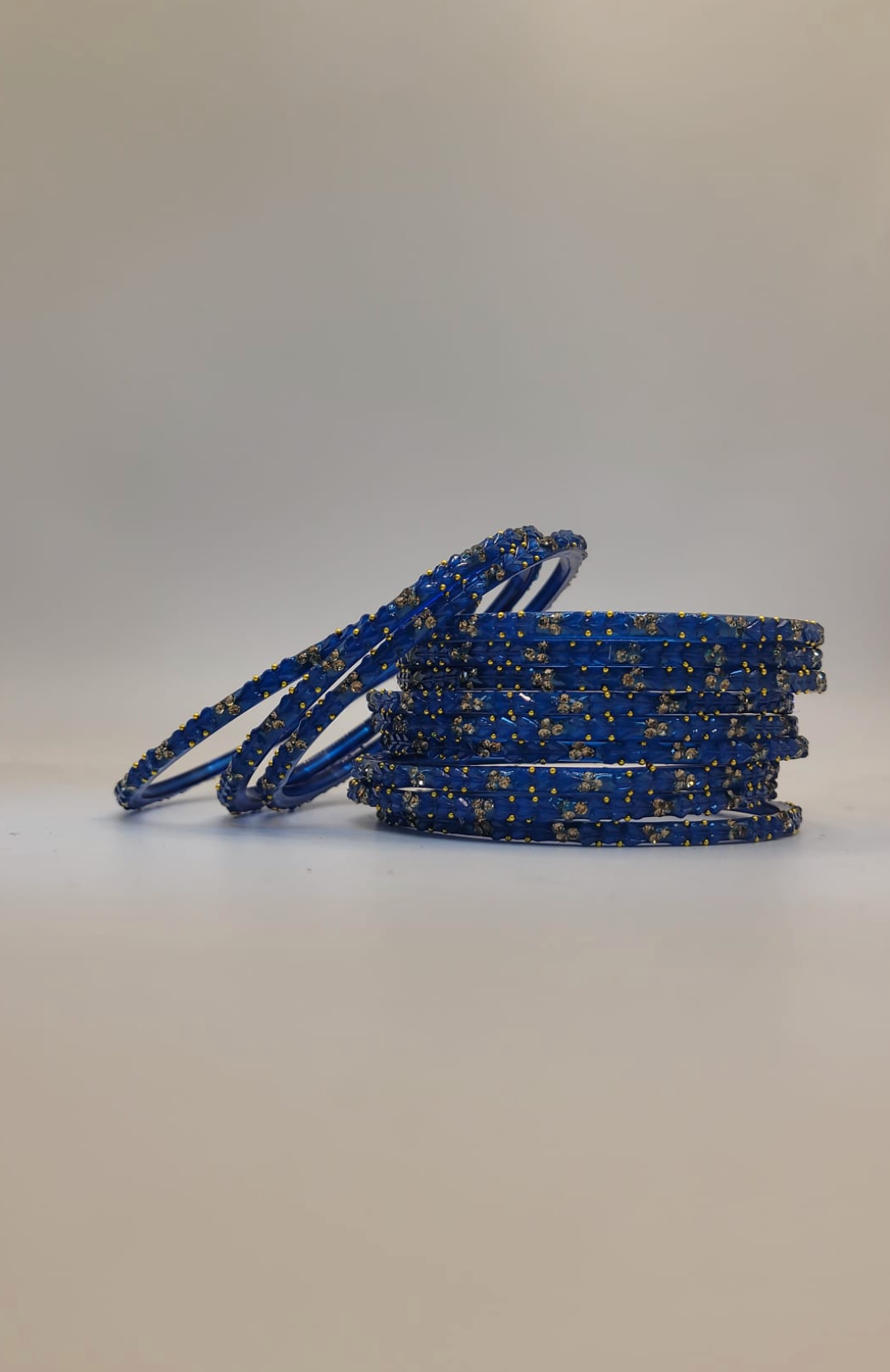 Glass Frozen Blue Bangles (multiple sizes available)