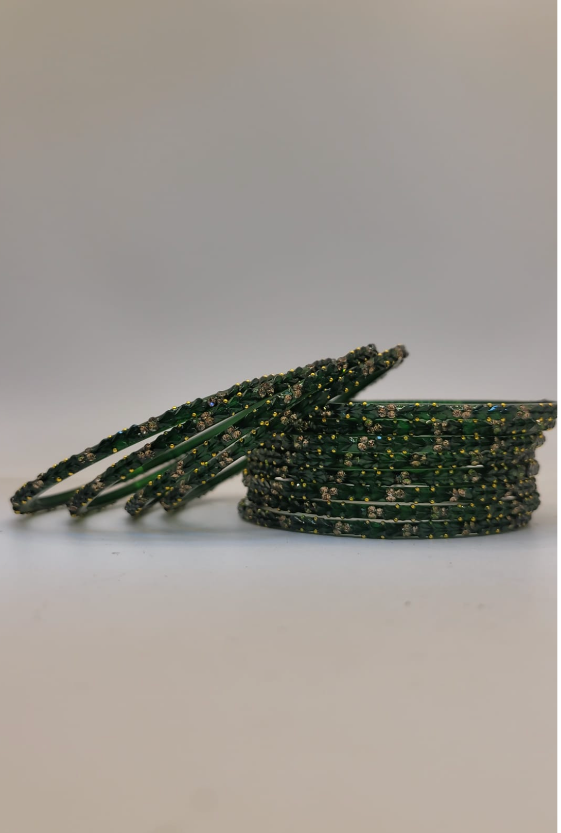 Glass Hara Green Bangles (multiple sizes available)
