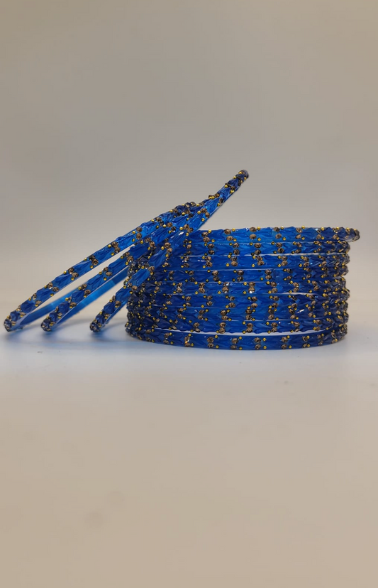 Glass Blue Bangles (multiple sizes available)