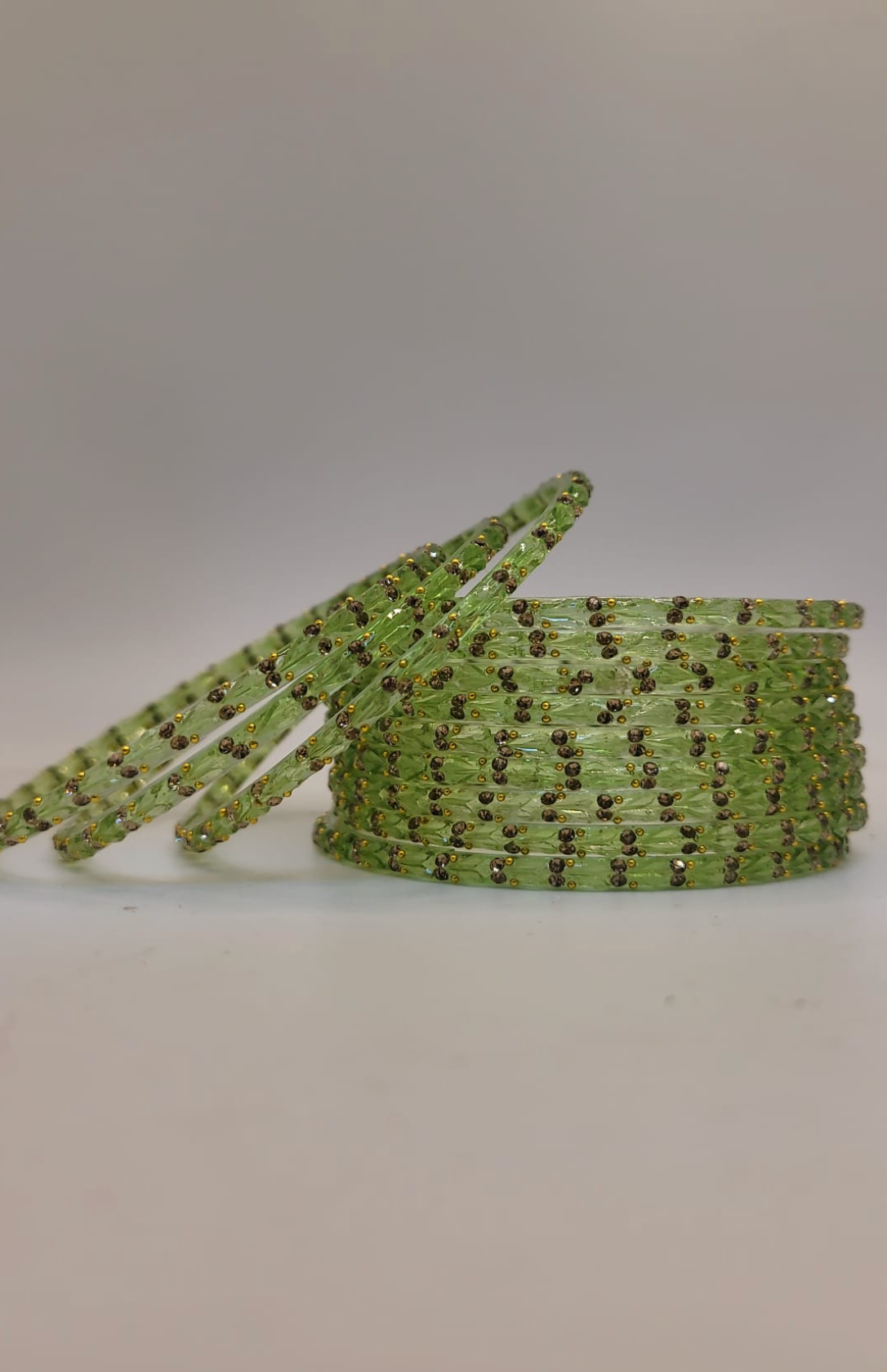 Glass Green Bangles (multiple sizes available)