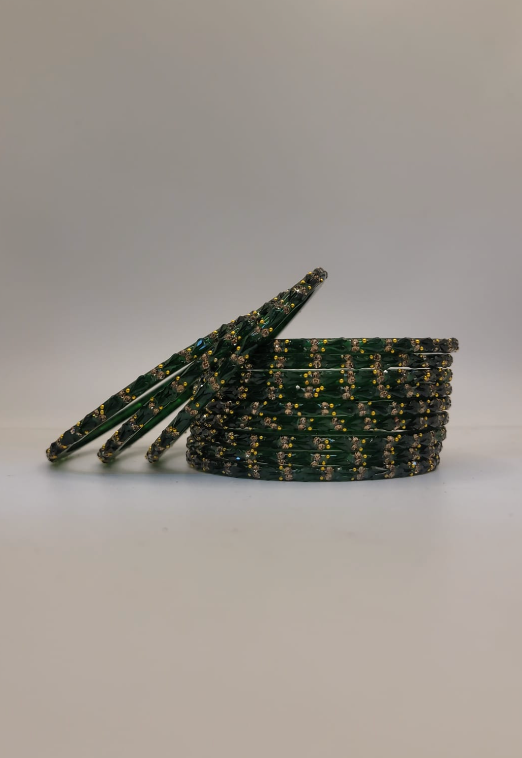 Glass Bottle Green Bangles (multiple sizes available)