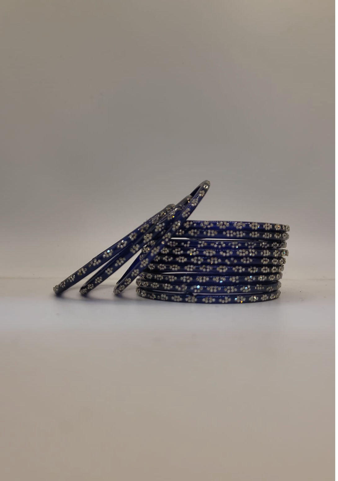 Glass Navy Blue Bangles (multiple sizes available)