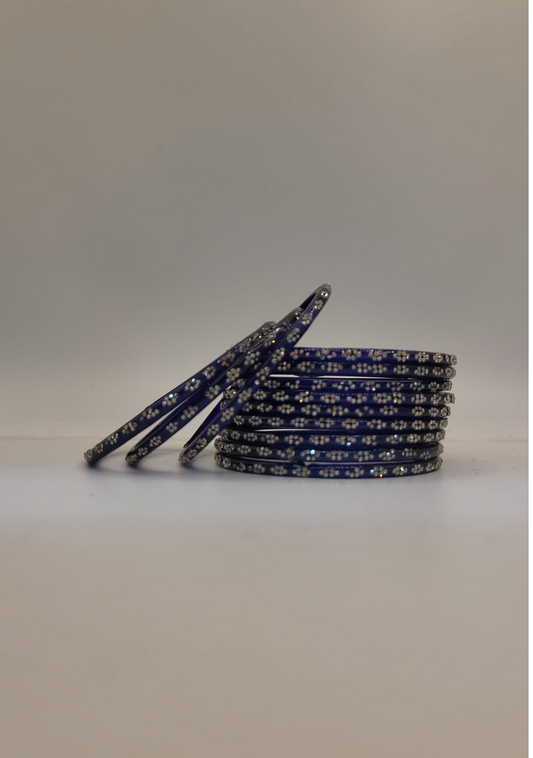Glass Navy Blue Bangles (multiple sizes available)