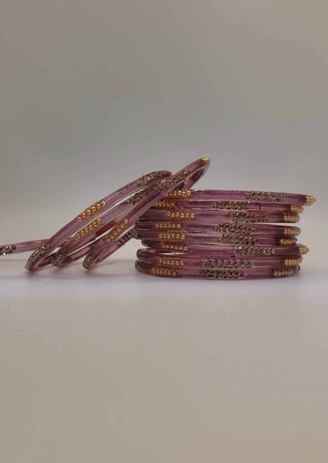 Glass Muted Pink Bangles (multiple sizes available)