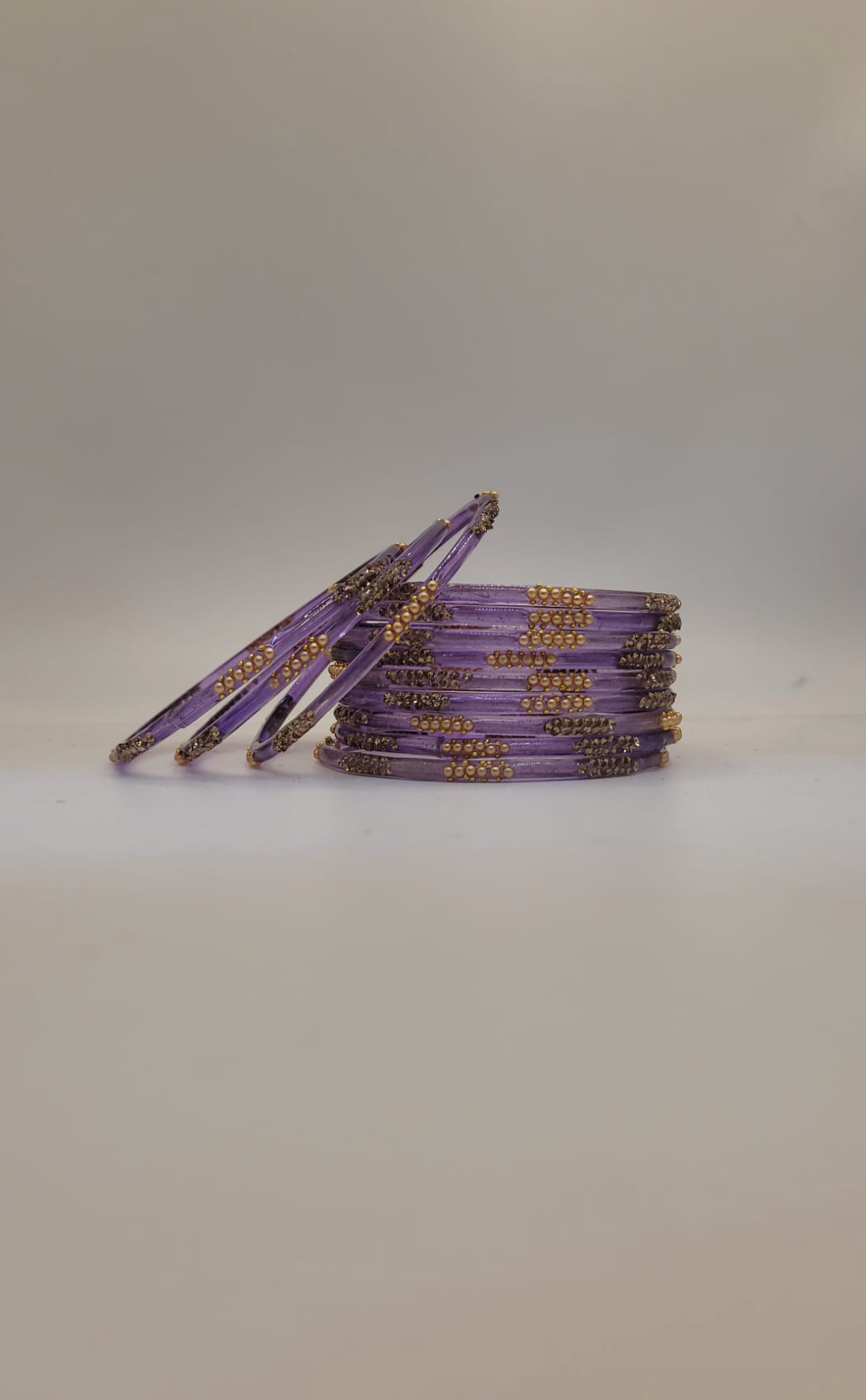 Glass Lavender Bangles (multiple sizes available)