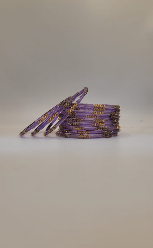 Glass Lavender Bangles (multiple sizes available)